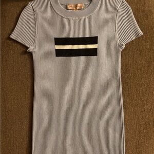 Philosophy Gray Ribbed Sheath Mini Dress